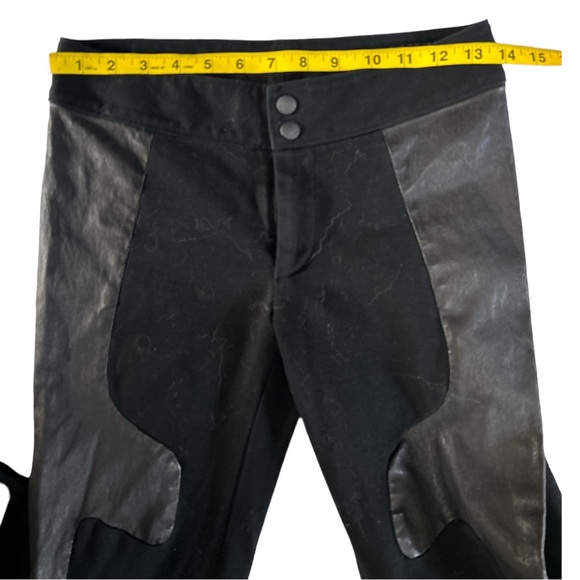 rag & bone Pants & Jumpsuits Rag Bone Lamb Leather Insert Black